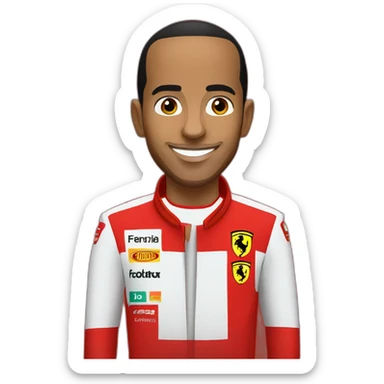 Lewis Hamilton at Ferrari  sticker