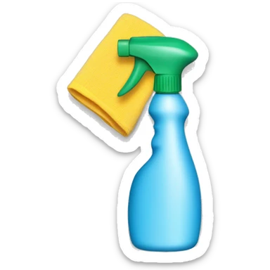 Cleaning spray and minky cloth sticker