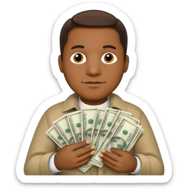 franklin saint from snowfall perhaps holding money or anything that shows its him sticker