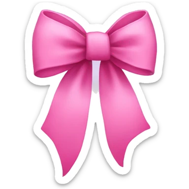 Pink bow sticker