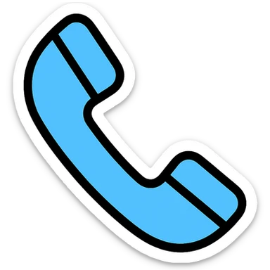 phone emoji in sky blue color sticker