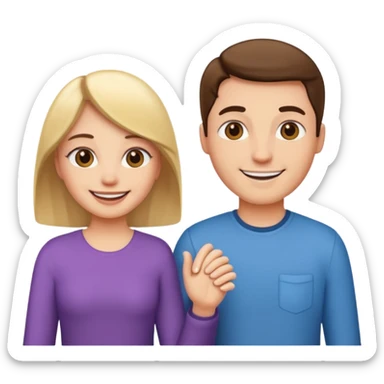 can they hold hands? sticker