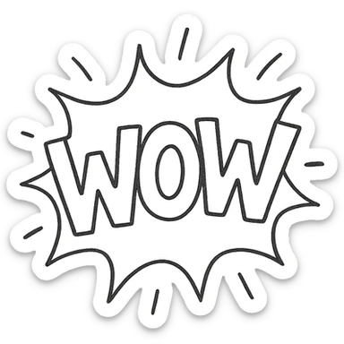 wow effect splash sticker