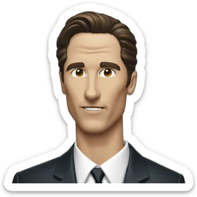 sigma face american psycho sticker