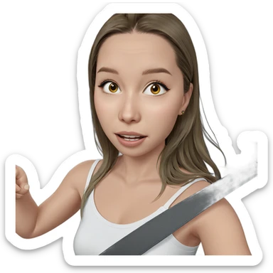 girl in car interior sticker