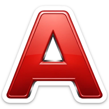 The letter: A sticker