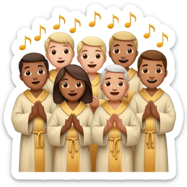 a choir singing together sticker