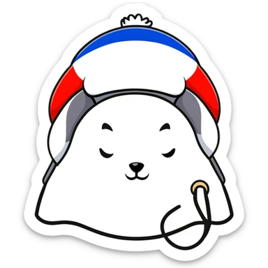 Russian ushanka hat with flag of Russia, warm winter hat with ear flaps sticker