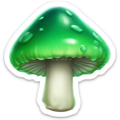 green drip mushroom sticker