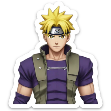 jojo bizarre adventure naruto alone sticker