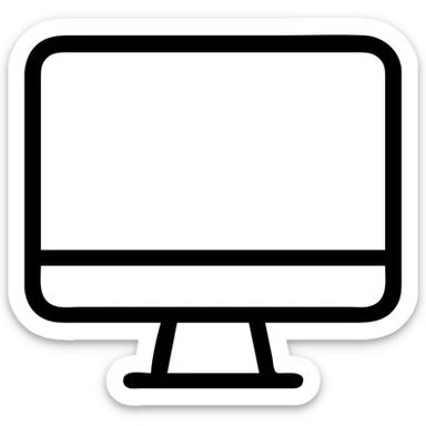 desktop monitor, modern style icon sticker