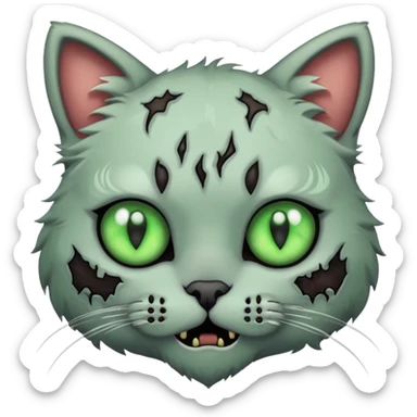 cute zombie cat sticker