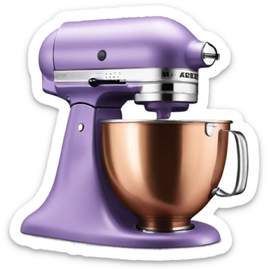 Realistic lavender and copper kitchenaid mixer. sticker