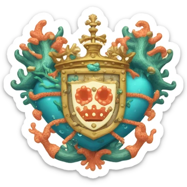 Coral Sea kingdom coat of arms sticker