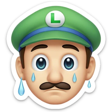 Luigi Bros crying sticker