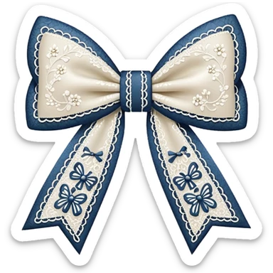 Lace bow sticker
