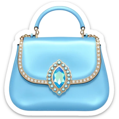blumarine pastel blue rhinestone bag sticker