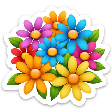 High quality flowers sticker