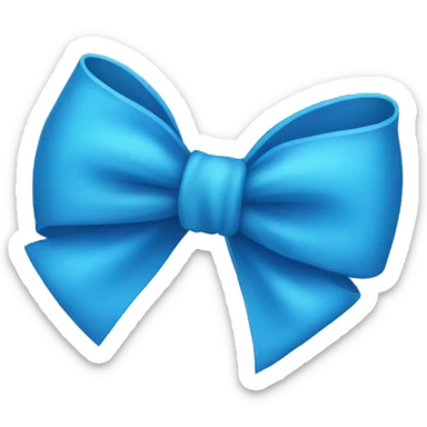 blue bow sticker