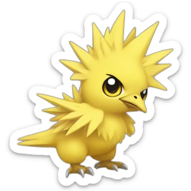 zapdos pokemon baby sticker