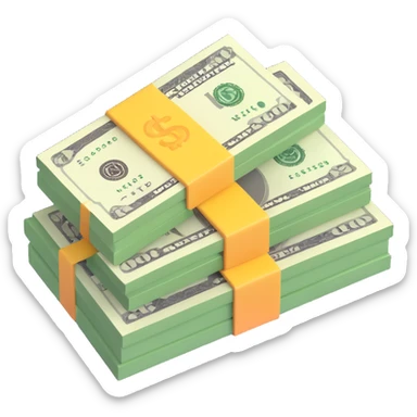 money on bank account sticker