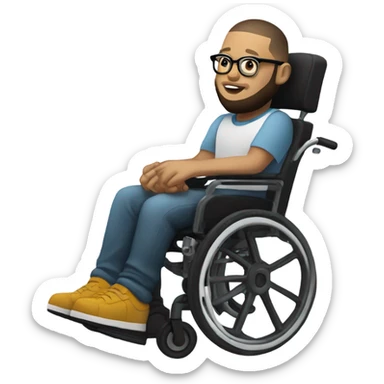 Andy mineo in a wheelchair sticker