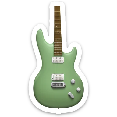 Sage green electric guitar  sticker