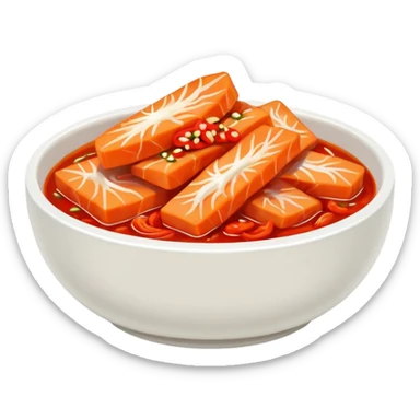 baechu kimchi in a bowl sticker