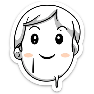 face smiling on the outside but with tears flowing, emotional facade sticker