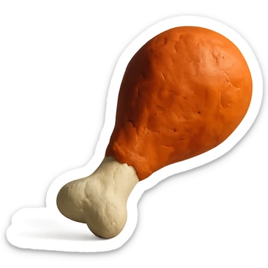 claymation style chicken thigh sticker