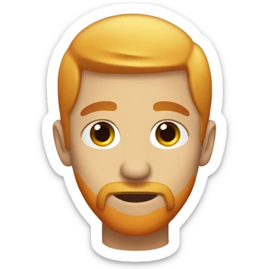 man with orange beard and short blond hair as he praying  sticker