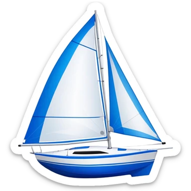Sailboat - Sunfish (Model Year: 2021) (Iconic colour: Bright sail with blue and white) sticker