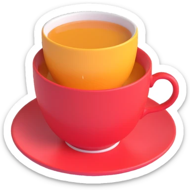 tea cup sticker