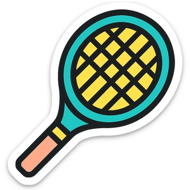 A tennis racket sticker