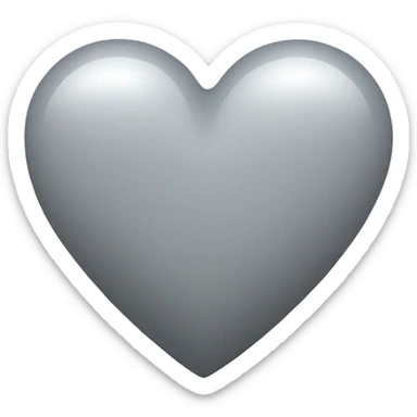 light grey heart sticker