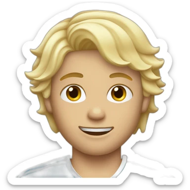Blond hair Boy in Argentina soccer jersey sticker