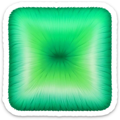 Green fur blanket square ombre sticker