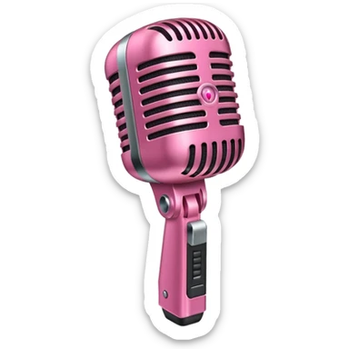 pink microphone sticker