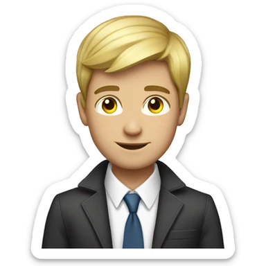 successful young white boy millionaire sticker