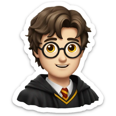 Harry potter y su rayo en la frente  sticker
