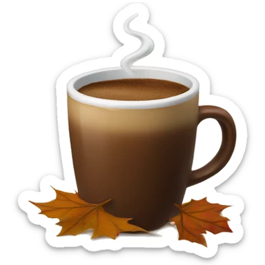 Fall coffe sticker