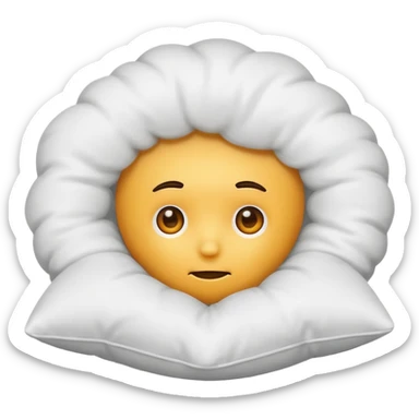 cartoon head buried in pillow sticker