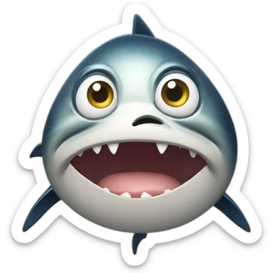 Tuna with a grinning face  sticker