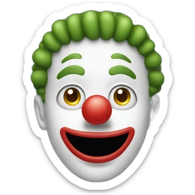 clown face with military salute sticker