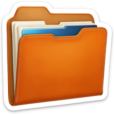 Orange folder sticker