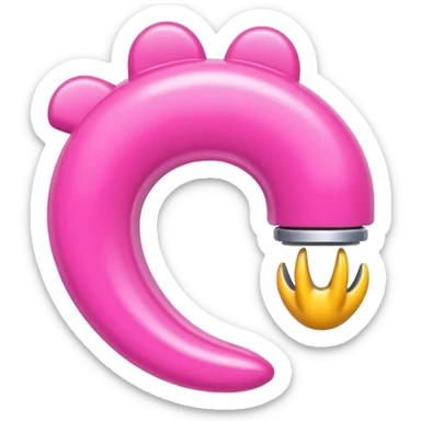 an ios genmoji for a pink claw clip sticker