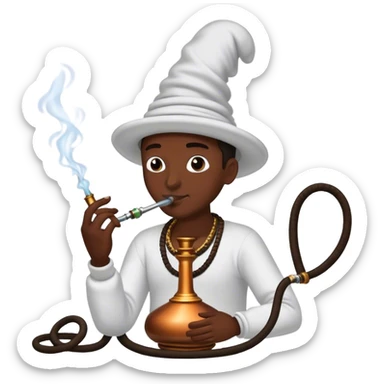 hookah with smoke sticker