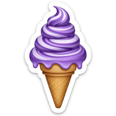 Purple ice crean sticker