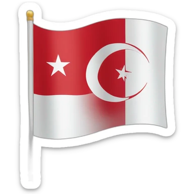 Turkish republic of northern Cyprus flag sticker