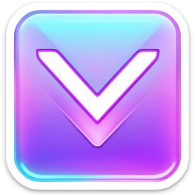 holographic purple checkmark sticker